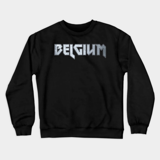 Heavy metal Belgium Crewneck Sweatshirt by KubikoBakhar